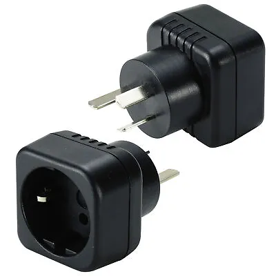 1 European Australian Grounded EU Schuko 2 Pin To AU 3 Pin Plug Travel Adapter • $9.48