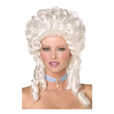 £20.14 • Buy Baroque Wig White Shoulder Length With Ringlet Curls Marie Antoinette Costume