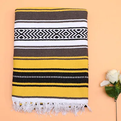 £30.31 • Buy  Handmade Mexican Blanket Braided Throw Blankets Tassels Shawl
