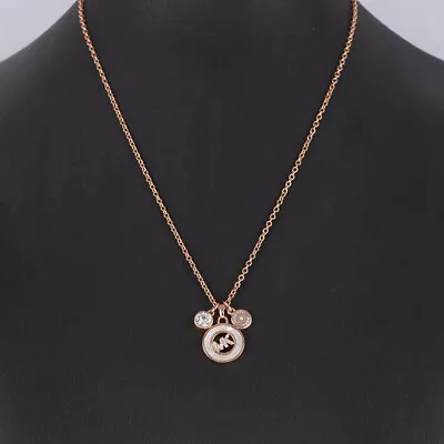 Michael Kors Personality Fashion Ring Inlaid Shell Mother Shell Letter Necklace • $21.34