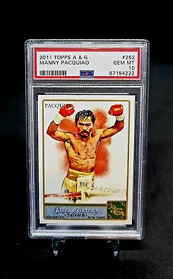 $200 • Buy Manny Pacquiao PSA 10 2011 Topps Allen & Ginter #262 Rookie RC Boxing Legend