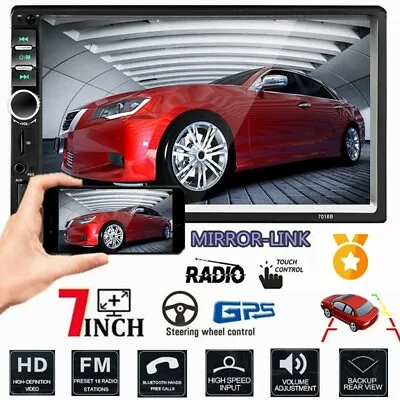 7  Double 2DIN Car MP5 Player Bluetooth Touchscreen Stereo Radio USB AUX 7 Color • $28.99