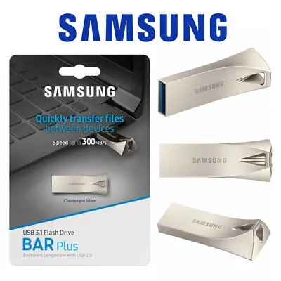 USB 3.1 Flash Drive 32G 64G 128G 256G Samsung Bar Plus USB Memory 200Mb/300Mb/s • $29.95