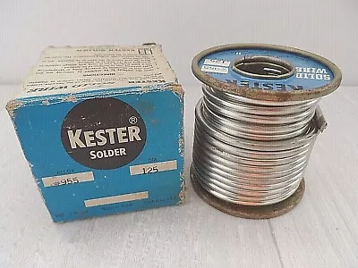 Vintage Kester Solder~solid Wire~dia. 125/alloy #955~1 Lb.~made In The Usa~nos • $45