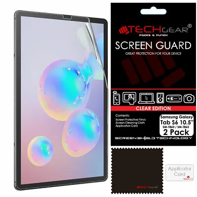 2 Pack TECHGEAR Screen Protector Guards For Samsung Galaxy Tab S6 10.5 T860 T865 • £2.95