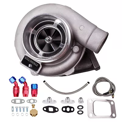 GT30 GT3037 GT3076 Turbo Charger For 2.5L-3.0L Water & T3 T4 Oil Line Kit Uni. • $329.99