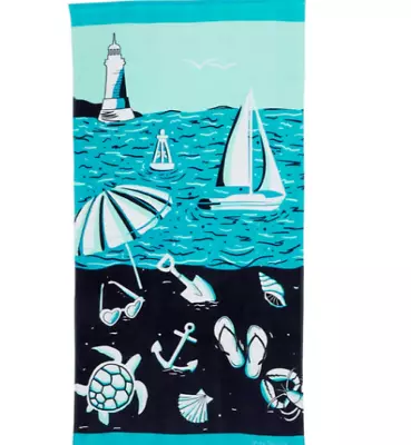 Vera Bradley SHORE ENOUGH Beach Towel 66  NWT FREE SHIPPING • $28