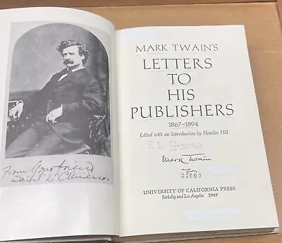 Mark Twain Papers: Mark Twain's Letters To His Publishers 1867-1894 (1967/HC) • $14.99