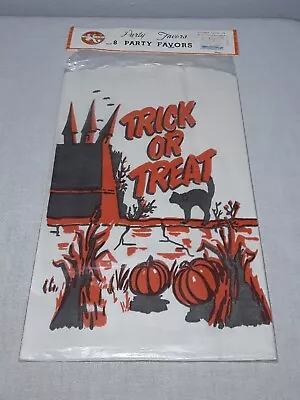 Vintage Halloween Paper Trick Or Treat Bags 8 The K Line Party Favors Sealed Nos • $20.99