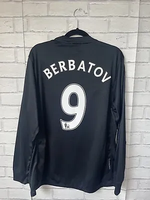 £110 • Buy Manchester United 2009 2010 Away Football Shirt #9 Berbatov Nike Long Sleeve M