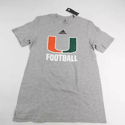 Miami Hurricanes Adidas Amplifier Short Sleeve Shirt Men's Gray New • $10.50