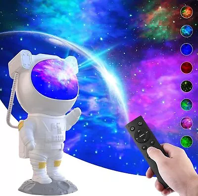 Astronaut LED Starry Galaxy Projector Night Light Lamp Sky Stars W/Remote • £26.99