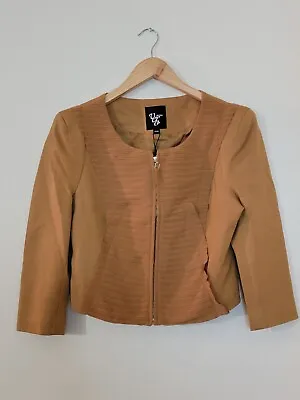 Vero Moda Womens 3/4 Sleeve Cropped Jacket Camel Brown Size Small  • $18