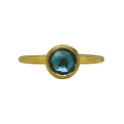 MARCO BICEGO Jaipur Color Collection 18K Gold Blue Topaz Stackable Ring 7.5 • $899.99