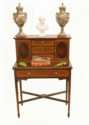 Victorian Ladies Writing Desk Mahogany Bureau 1900 • $1564.08