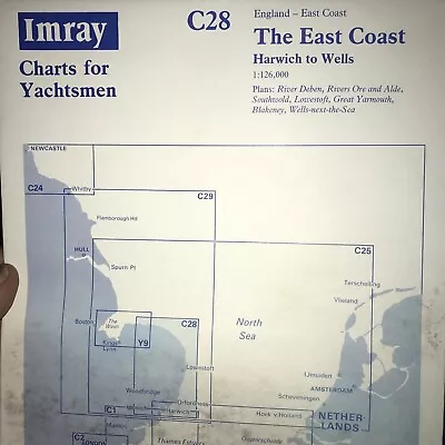 Looking For An Imray Nautical Navigation Chart? C28 East Coast Harwich To Wells • £5.99