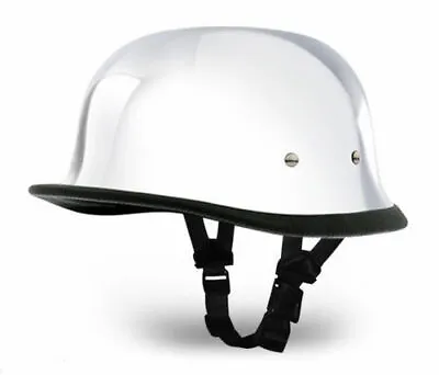 $47.95 • Buy German Chrome Novelty Motorcycle Shorty Half Helmet S M L XL 2XL LOW-PROFILE