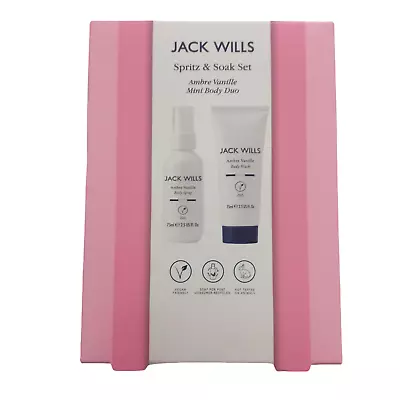 Jack Wills Gift Set Ambre Vanille Mini Spritz Soak Body Duo Spray Wash • £14.99