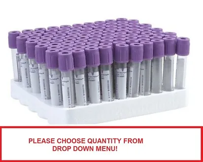 BD VACUTAINER K2EDTA 4ml LAVENDER LONG EXPIRY DATE  CHOOSE QTY • $11.07