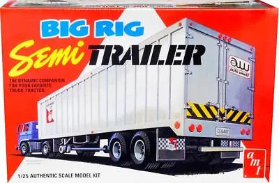 Big Rig Semi Trailer With 2 Pallets 2-In-1 Kit 1/25 Scale Skill 3 Model Kit AMT • $62.99