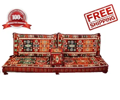 Arabic Turkish Ottoman Corner Set COVER ONLY Sofa Cushion Pillows Lounge Couch • $174