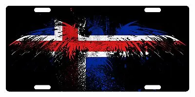 ICELAND Flag Custom License Plate Icelander Emblem EAGLE Version • $13.41