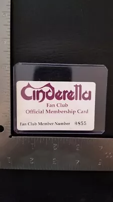 Cinderella - Vintage Fan Club Official Plastic Membership Card - Low Number • £19