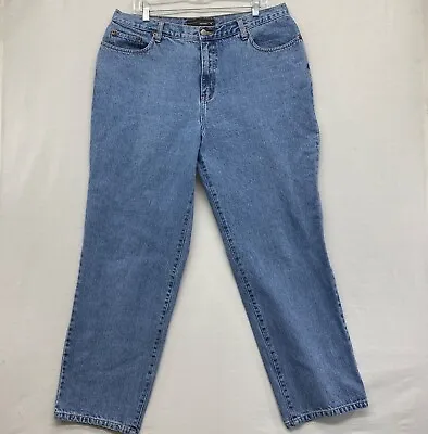 Venezia Straight Leg Womens Size 18 Short Blue Dark Wash Denim High Rise Jeans • $12.99