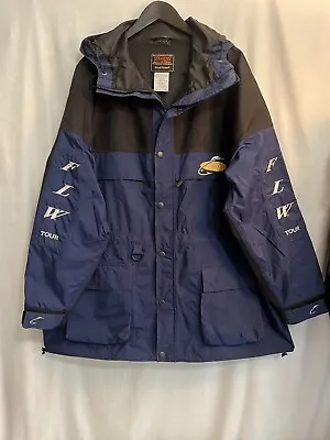FLW TOUR Fishing STEARNS DRY WEAR All Weather PARKA SHELL JACKET 2XL Blue Black • $38