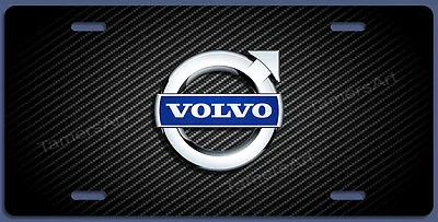 VOLVO LICENSE PLATE BLACK CARBON FIBER ILLUSION  MAde In USA • $27.99