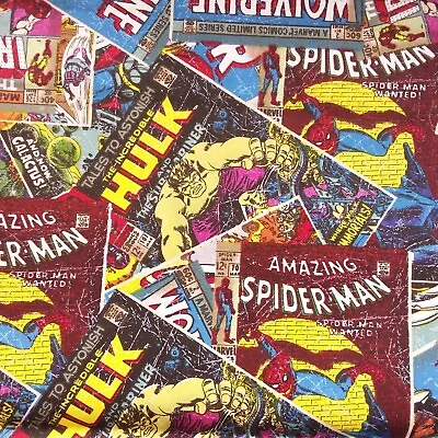 Superhero Marvel DC Comic 100% Cotton Fabrics 20 Designs Per 50cm • £6