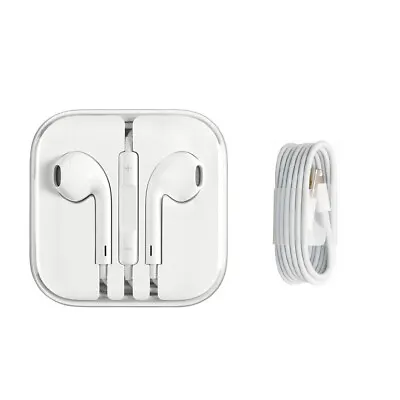 Earphones Apple IPhones IPad Headphones Handsfree Mic 3.5MM Data Cable Lightning • £6.99