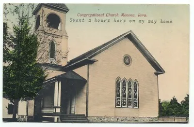 Monona IA Congregational Church Postcard Iowa • $3.50