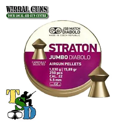 JSB EXACT .22 STRATON POINTED HUNTING PELLETS - SAMPLE PACK X 50 • £4