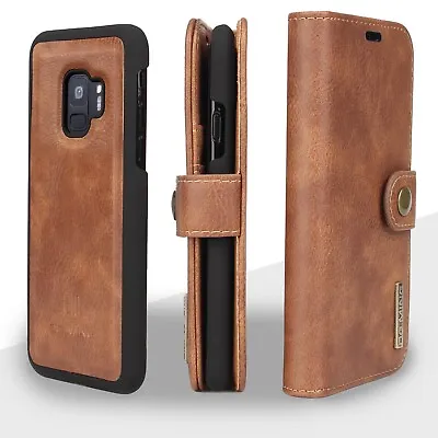 Samsung Galaxy S9 Wallet Case Cover Magnetic Flip Shockproof Case Retro Leather • $31.34
