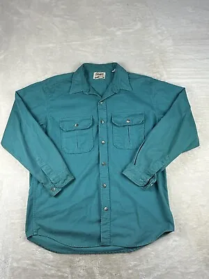 $15.90 • Buy Cabelas Chamois Shirt Mens XL Green Long Sleeve Button Up Deerskin Soft Reg VTG