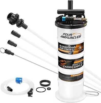 $71.99 • Buy FOUR UNCLES Oil Changer Vacuum Fluid Extractor Pneumatic/Manual 6.5 Liter