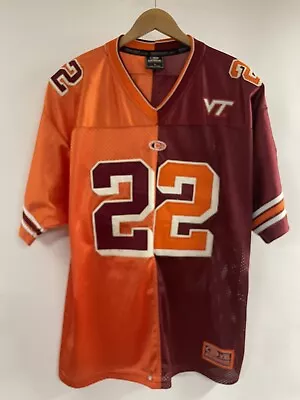 Colloseum Virginia Tech Vintage Jersey #22 Hokies Orange & Maroon Sz Large • $75.64
