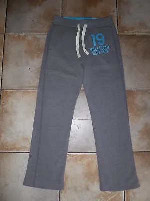 HOLLISTER Mens Designer Grey Tracksuit Bottoms XS (Waist 28  Inside Leg 28 ) • £19.95