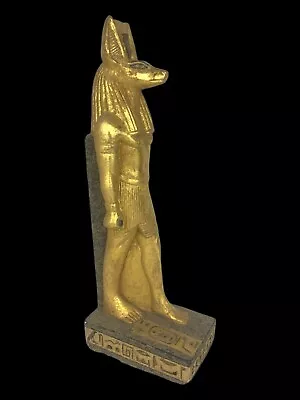 RARE ANTIQUE ANCIENT EGYPTIAN Anubis Jackal Dead Mummy Statue Bc • $130.50