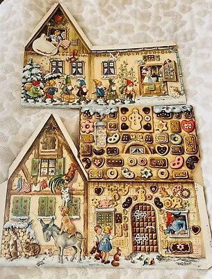 Hansel And Gretel Advent  & Snow White Paper Calendar Germany Vintage Glitter • $24.50