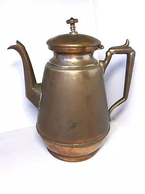 Antique Meriden B. Company Silver Plated Copper Coffee Tea Pot #1800 #6 • $48