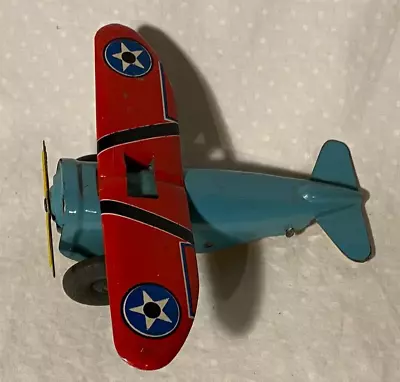 Vintage Marx Tin Toy Airplane Aircraft Toy Q-65 • $125