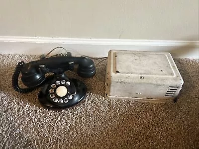 Western Electric 102 Round Base Telephone  Old Phone With Ringer Box • $265.90