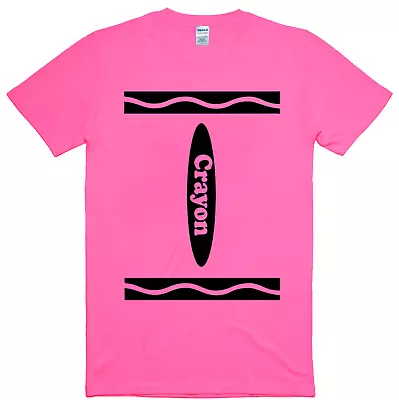 £8.99 • Buy Crayon T Shirt Funny World Book Day Costume / Halloween Fancy Dress Cotton Tee