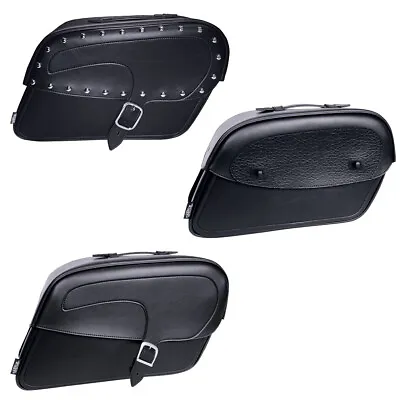 Castle Kickback Motorcycle Saddlebags Saddle Bags Pair Luggage PVC Leather • $49.95