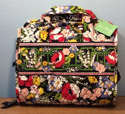 Vera Bradley Hanging Quilted Folding Travel Cosmetic Bag Organizer POPPY FIELDS • $48.99
