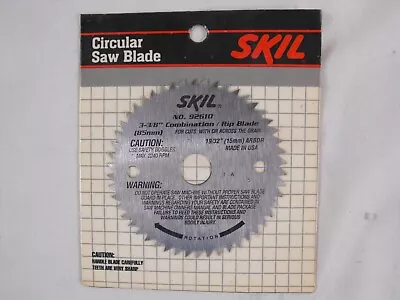 SKIL Circular Saw Blade 92610 3 3/8  Combination Rip Blade - 19/32  Arbor - NEW • $5.49