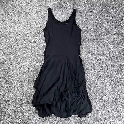 ELM Design Womens Black Artsy Dress Size 1 A-Line Lagenlook Sleeveless • $80.81