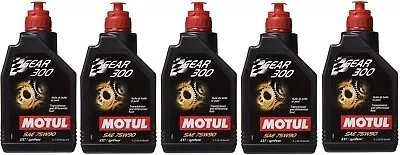 Motul 105777 GEAR 300 75W90 100% Synthetic Gear Trans Diff Oil (5 Liter) 5 Pack • $97.91